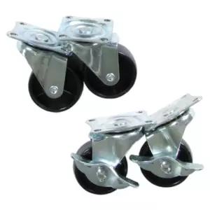 NM H300A 바퀴 세트(일반 고정)서버렉자재 랙선반 앵글 판넬 허브악세사리 캐스터 네트워크 자재