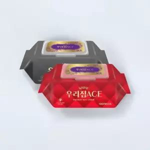 베르 물티슈 100매입 15+1개 우리집에이스 소독물 캡티슈 리필 대용량 휴대용 업소용 차박준비물 일회용 두