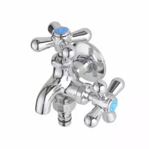 두갈래다용도꼭지 수전 수도꼭지 세탁기 베란다 욕실