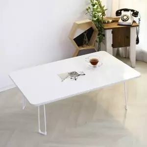 (색상 화이트(화이트펄))대리석 접이식 좌식 테이블 패턴 접이식 거실 테이블 높이 조절