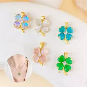 패션잡화 행운의 네잎클로버 목걸이 펜던트 5종 세트아이템 우정 팬던트 쥬얼리 크로버