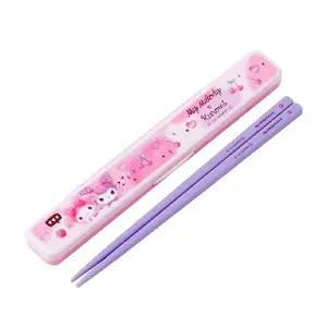 마이멜로디 598814 쿠로미 무소음 젓가락 세트키즈 아이 어린이저분 무저분 무젓가락 주니어 케이스