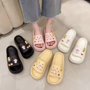 키높이 통굽 6cm 쿠션 EVA 슬리퍼 사무실 학교 간호화높이 여자 물놀이 사신발 간호사 높은 높이 높이샌들