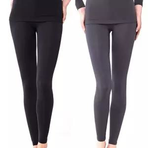 TRY 히트업 솔리드 여성9부 모달타이즈 하의 내의언더웨어 내복 내의 검정 숙녀 시즌