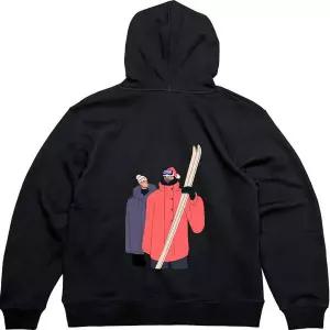 [셀러에이드]기모후드집업 뒷면 스키커플 겨울을 기대해그림 다양한색상