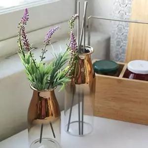 밀크보틀 골드 화병센스있는선물 멋스러운 유리병 고급스런 셀프인테리어 인터소품 홈인테 디스플레이용품