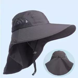남녀공용 등산 접이식 플랩캡 자외선 차단 넥커버 모자