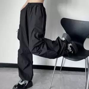 여성 배기팬츠 투포켓 허리밴딩 조절끈 투웨이 조거여자밴슬랙스 치노 와이드바지 핀턱 옆트임 9부 롱슬랙