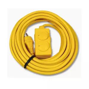 라온 2구 산업용 전기 연장선 1.5SQ 10m 작업 리드선 접지차단 캠핑전선 코드 누전 케이블 방우 멀티탭 용