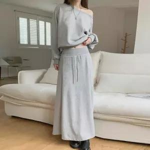 빅사이즈 603 여리오프롱스커트세트 DBUX390