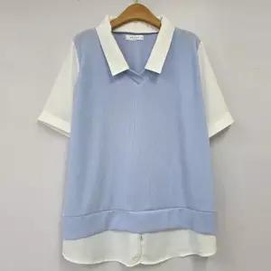 빅사이즈 603 베리배색카라루즈니트티 DBSU157