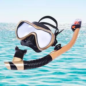 잠수경 오리발 포함 물놀이 스노클링 세트 골드 스노쿨링