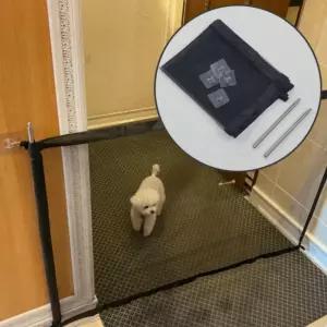 110x75 그물 강아지 울타리 펜스 메쉬 휀스 반려견 가림막 메쉬망 안전문 팬스 아기 현관 타이