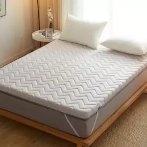 (색상 단일상품)침대 바닥 토퍼 접이식 매트리스 니트 면 더블 패드