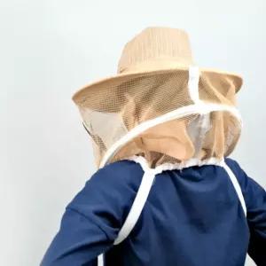 밀짚모자 그물망 해충 안전 페이스 얼굴 보호 어깨 밴드형 양봉 작업용 모자 줄조임 보호망