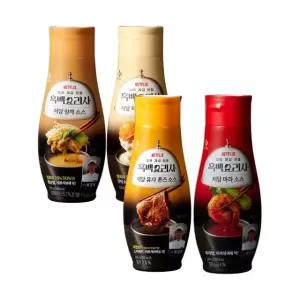 CJ제일제당 저당 참깨소스 260g x1개+타르타르소스 250g x1개+유자폰즈소스 255g x1개+마라소스 260g x1개