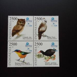 4개/세트 새로운 인도네시아 우표 2012 올빼미와 육수류 MNH
