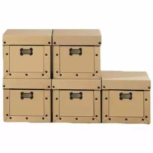 5겹 GXJ115K8 특대형 종이수납함 리빙박스 476X371X315mm 5개