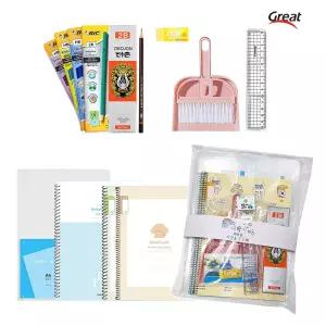 초등학생 A문구세트(7종) 1개실속성 필기 가성비 답례품 선물 홍보 신학기 7종 새학기