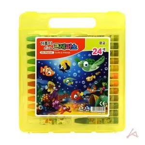 6각 단색 24 크레파스 미술 학용품 아워온띵 크레용 NS 생활잇 부드러운 아기 마틴뱅 교구 에스엠제이씨 셀