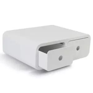 리템 올오박스 화이트 노트북 모니터 서랍받침대수납함 멀티 미니2칸 책상정 형받침대 데스크정함 다용도정