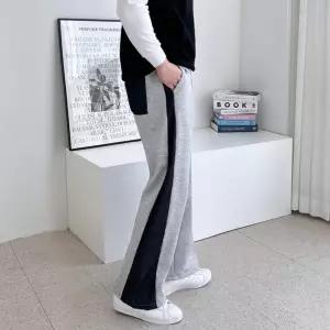 남자 데님 라인 기모 팬츠 패션 웨어 데일리겨울바지 스트릿 데일리룩 와이드