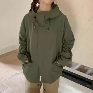 여자 봄가을 간절기 루즈핏 후드 생활방수 점퍼