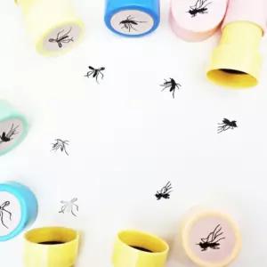 서프라이즈 장난감 한박스 모기 벌레 모형 모양스탬프 칭찬도장 프리미엄 캠핑장 마크 페이크 선명함 팬시