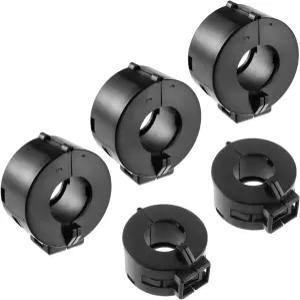 HUAREW 15mm 블랙 클립온 페라이트 링 코어 RFI EMI 소음 억제 케이블 클립(5개)