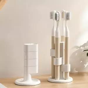 (색상-사이즈 ONE-FREE)무타공 칫솔 거치대 회전 칫솔 홀더 칫솔꽂이 면도기 정리함 욕실