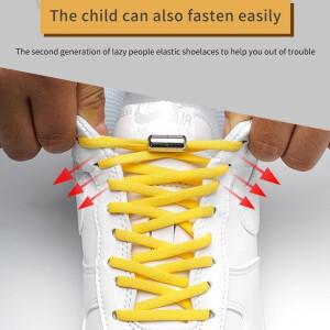 바인딩이나 묶이지 않은 반원형 스트랩, 탄력 있고 있는, 게으른 신발끈, 금속 캡슐, 신발 버클, 액세서리