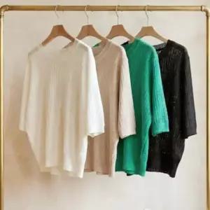 [신세계라이브쇼핑][옷자락] 여자 티셔츠 내추럴 데일리룩 린넨 라운드 니트