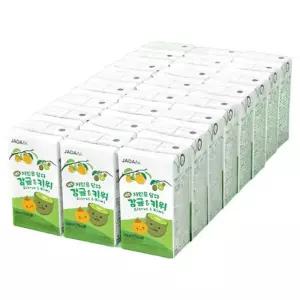 자담 제주그대로 감귤키위 125ml x 24팩주스 쥬스 오렌지음료 주스 과즙 혼합 착즙 과일