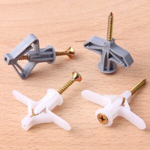 플라스틱 확장 건식 벽체 앵커 파이프 튜브 키트 나사 자체 드릴링 벽 고무 플러그 홈 피어싱 석고 보드