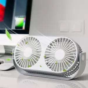 선풍기 탁상용 듀얼 usb 미니 무소음 kc인증USB 손선풍기 AQ20 용듀얼