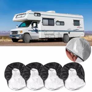 자동차 장기주차 타이어 커버 방진방수 캠핑카 L 4PCS보관백 보관백 보호 덮개 케이스 차량 4개입
