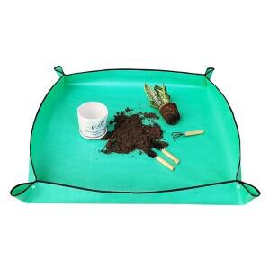 방수 식물 냄비 매트, 작업 장갑이 있는 실내 정원 접이식 관엽 즙이 많은 휴대용