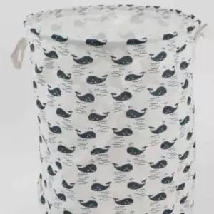 ( )패브릭바스켓 의류수거 세탁바구니 헌옷수거함 린넨 장난감정리함 바스켓 고래