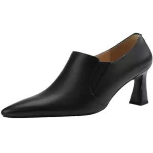 정장 스틸레토힐 미들힐 구두 여성 스웨이드 키튼힐 가죽