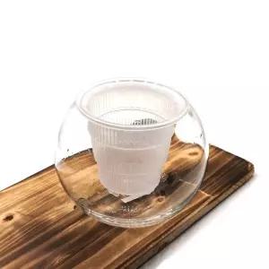 수경재배 난용 유리화병 볼 14x15cm+슬릭포트꽃병 디자인 예쁜 홈인테리어 소품 원예용품