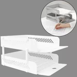 2단 서류받침 트레이 책상수납함 서류정리 정리함