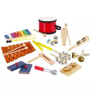 유치원 음악시간 합주 연주 원목 타악기 세트16종 음악교구 유아악기