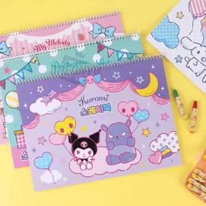 산리오 V3 스케치북색칠놀이 아동 캐릭터 미술 학교준비물 유아