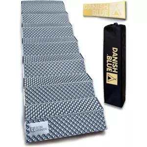 효고기반 브랜드 데니쉬블루 지그재그매트 초경량395g 접이식초두꺼운20mm 고단열컴팩트침낭