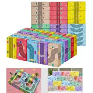 유치원 창의력 교통놀이 도로블록 종이벽돌 아기블럭 점보블록 집중력