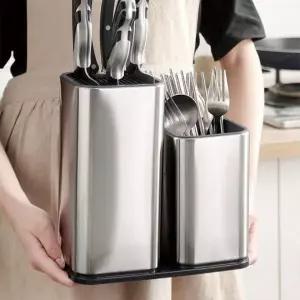 주방용 도마 칼 정리 보관 거치대 수저통 싱크대 수납 칼꽂이