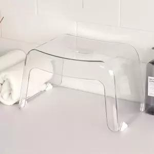 투명 욕실의자 발받침대 목욕탕 의자 스툴 사우나 미끄럼방지 샤워