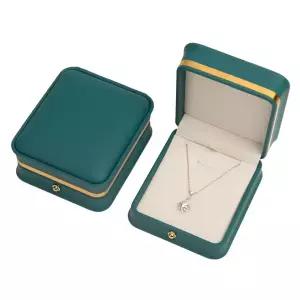 목걸이 주얼리 하드케이스 청록 골드라인 케이스 목걸이케이스 목걸이보 관함 프로포즈 기념일