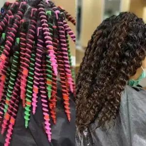 히피펌롯드 셀프 히피 헤어롤 롯드 파마 롯트 롱미용재료 도구 뿌리롤 뽀글 파마롤 열드