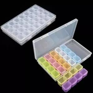 투명 칼라 28칸 케이스 약정리함 알약용기